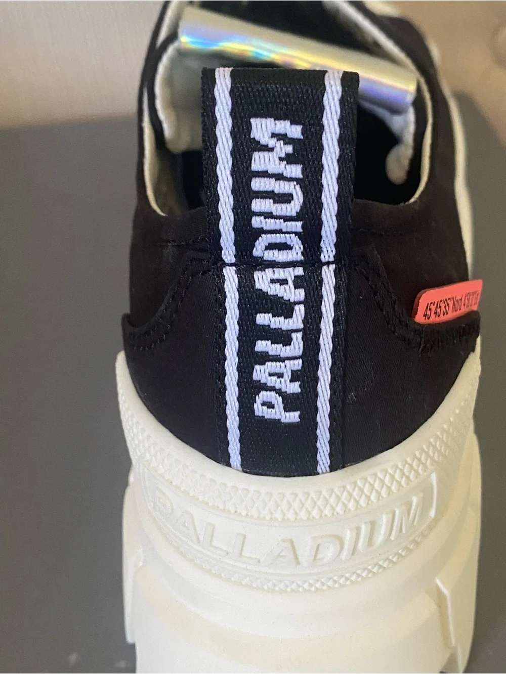 Palladium Revolt Lo TX in Black and Marshmallow